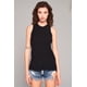 thumbnail image 1 of Saronite Top Básico sin Mangas con Cuello Redondo y Espalda Recortada, Negro (para Mujer), 1 of 3