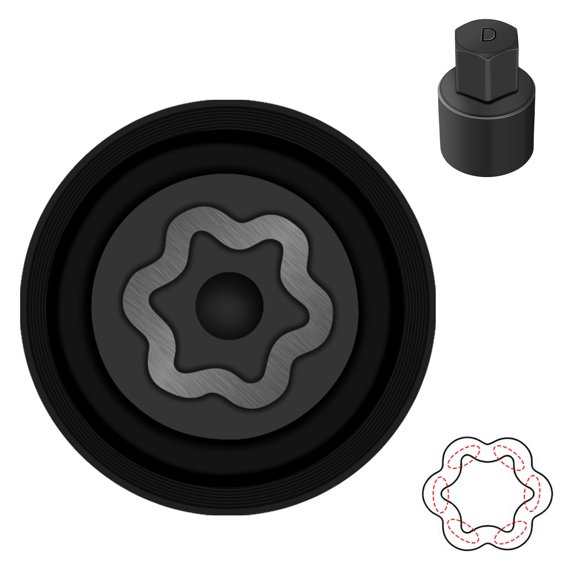 Llave de tuerca de bloqueo D‑Wheel JEUCLEL para Toyota/Lexus