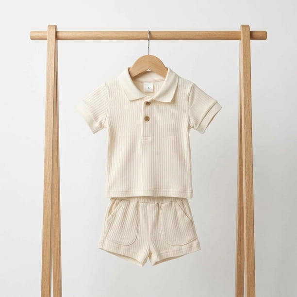 Conjunto Para Niño De Polera Y Short Algodón Primavera Verano