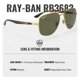thumbnail image 5 of Gafas de Sol Ray‑Ban RB3683 Cuadradas Doradas Polarizadas, 5 of 7