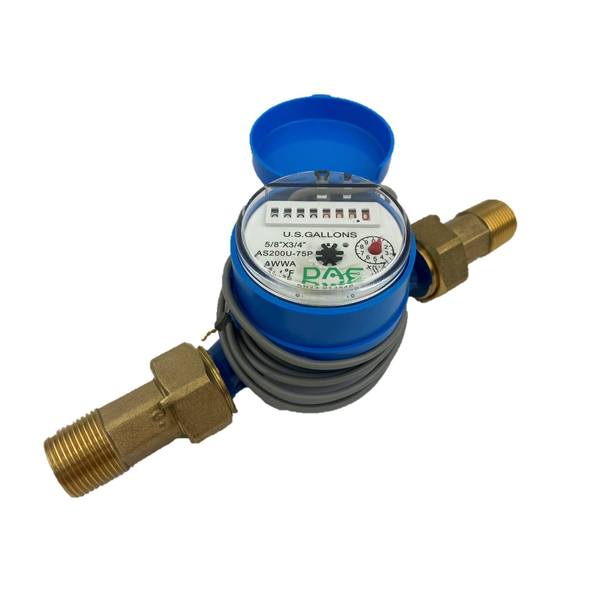 Medidor De Agua Dae As200u-75p Con Salida De Pulsos, Acoplamientos 3/4 Npt