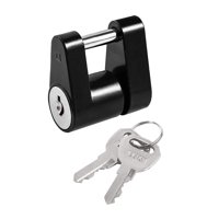 Magideal - Candado De Enganche De Enganche De Remolque, Candado De Enganche De Fácil Instalación Universal, Resistente, Con Cerradura, Candado De Enganche De Rem Negro
