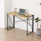 thumbnail image 2 of Mesa Escritorio Plegable de Metal y Madera Roble Claro 100x50x75 cm, 2 of 6