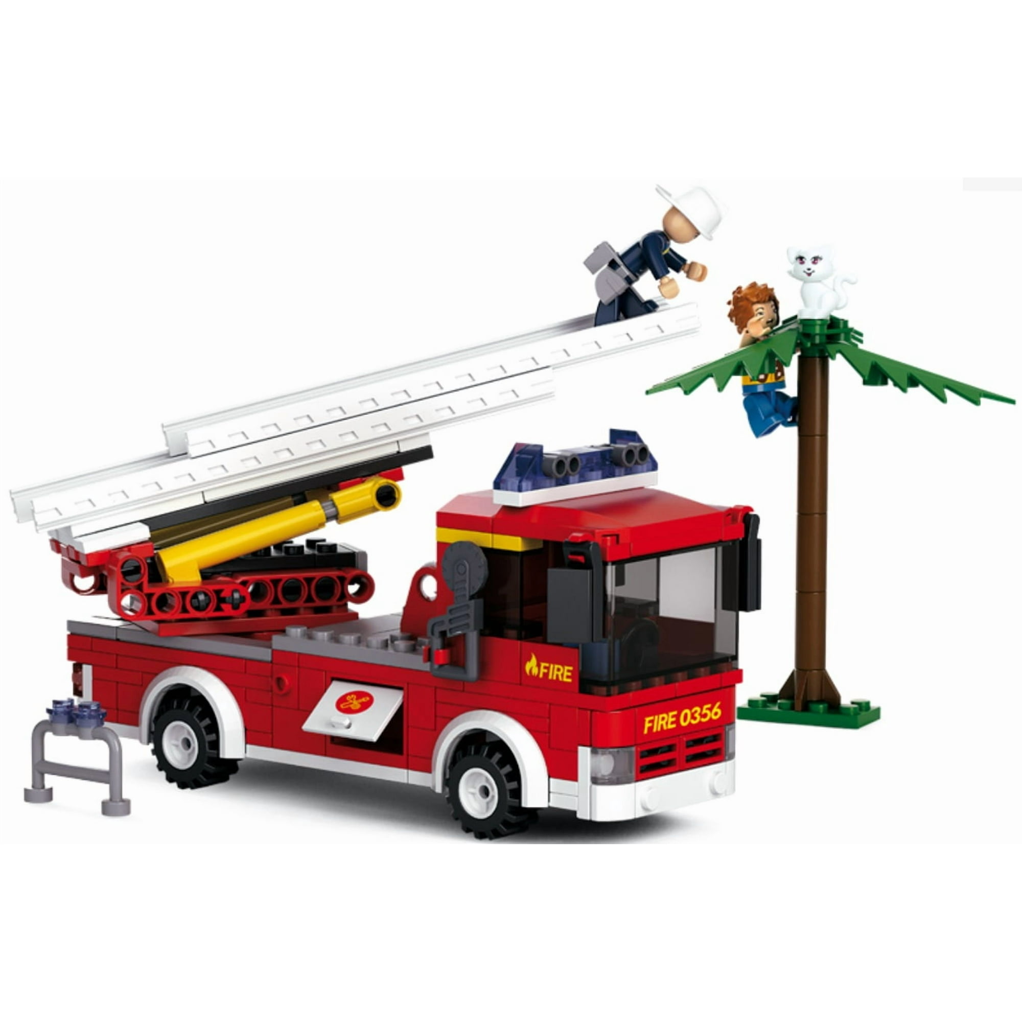 Sluban - Camión Escalera De Bomberos, Compatible Lego