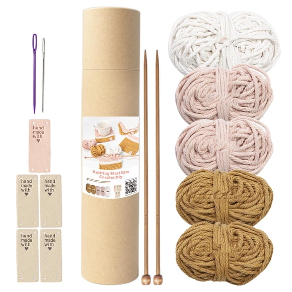 Macrame Coaster DIY Set Comfort Portable Para La Oficina De Vacaciones De La Granja