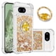 thumbnail image 1 of Funda Para Google Pixel 8a Con Brillo Líquido, Protección Completa Y Soporte De Anillo Giratorio, 1 of 4