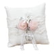 thumbnail image 1 of Almohada de anillo, almohada de joyería, almohada portadora de anillo retro para, fiesta de compromiso , con 2 piezas de flores, 1 of 5