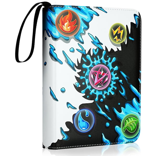 Carpeta de 9 bolsillos para cartas, soporte para cartas coleccionables con capacidad para 900 cartas y 50 fundas extraíbles, álbum de colección para niños y niñas, regalo de juguete