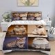 thumbnail image 1 of 3pcs Maine Coon Printed Polyester Bedding Set | Soft Skin-Friendly Fabric Digital Print, 1 of 1