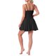 thumbnail image 3 of INSPIRE CHIC Vestido de Noche con Volantes para Mujer, Babydoll, Mezcla de Rayón Suave, Tirantes Finos, Vestido de Dormir con Tirantes Ajustables XS Negro, 3 of 6