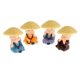 thumbnail image 4 of 4pcs Estatuas De Monjes De Buda Figuras De Monjes Chinos Tradicionales Estilo 2, 4 of 5