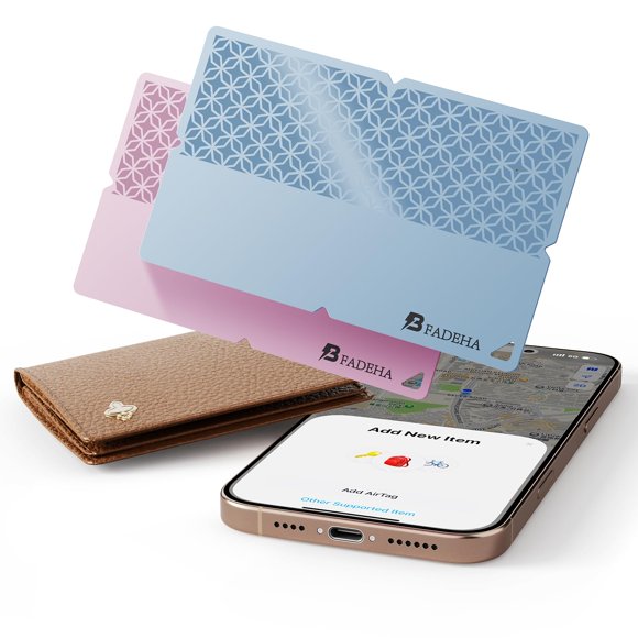 Tarjeta rastreadora BFADEHA Find My para iPhone, impermeable IP69