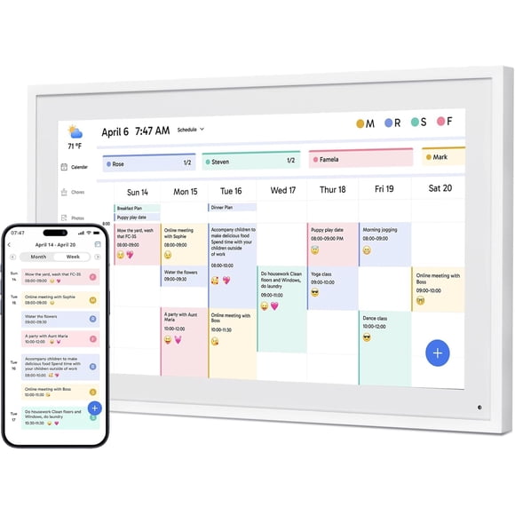Calendario digital Dragon Touch de 15,6" con pantalla táctil Full HD