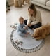 thumbnail image 4 of Alfombra Redonda Con Relieve Y Flecos Decorativa, 4 of 7