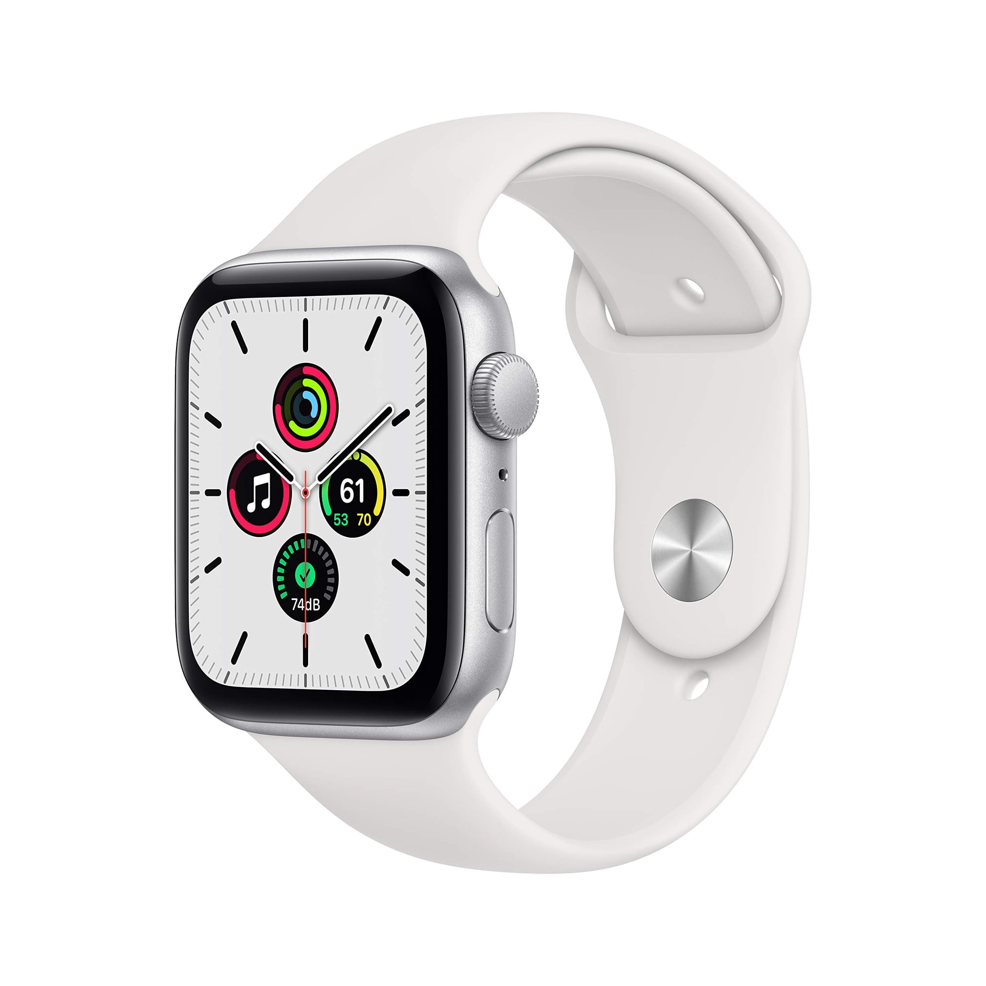 Smartwatch Apple Watch Se Gps 44 Mm Con Correa Blanca Y Caja Plateada