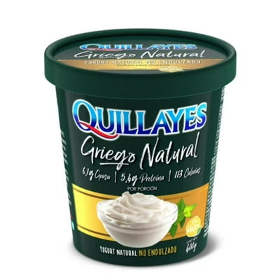 Yoghurt Griego Sabor Natural No Endulzado Pote 400 G Quillayes