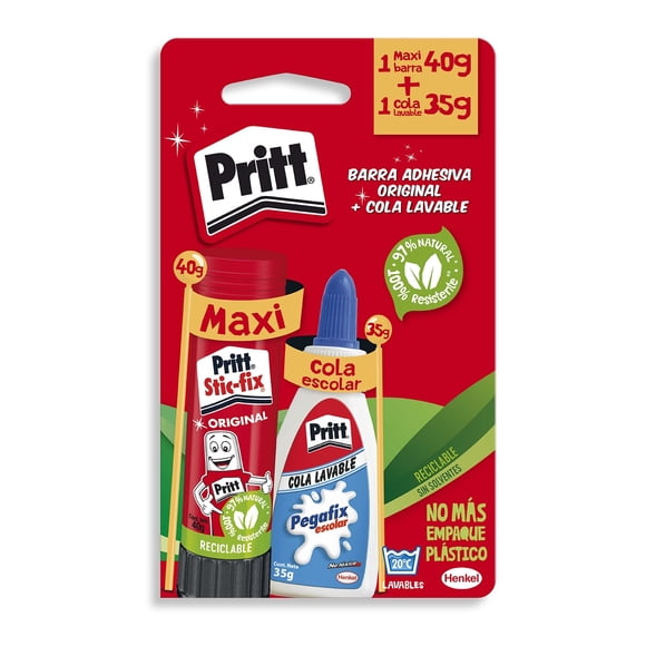 Pegamento Pritt Stic Fix en Barra 40 g + 35g