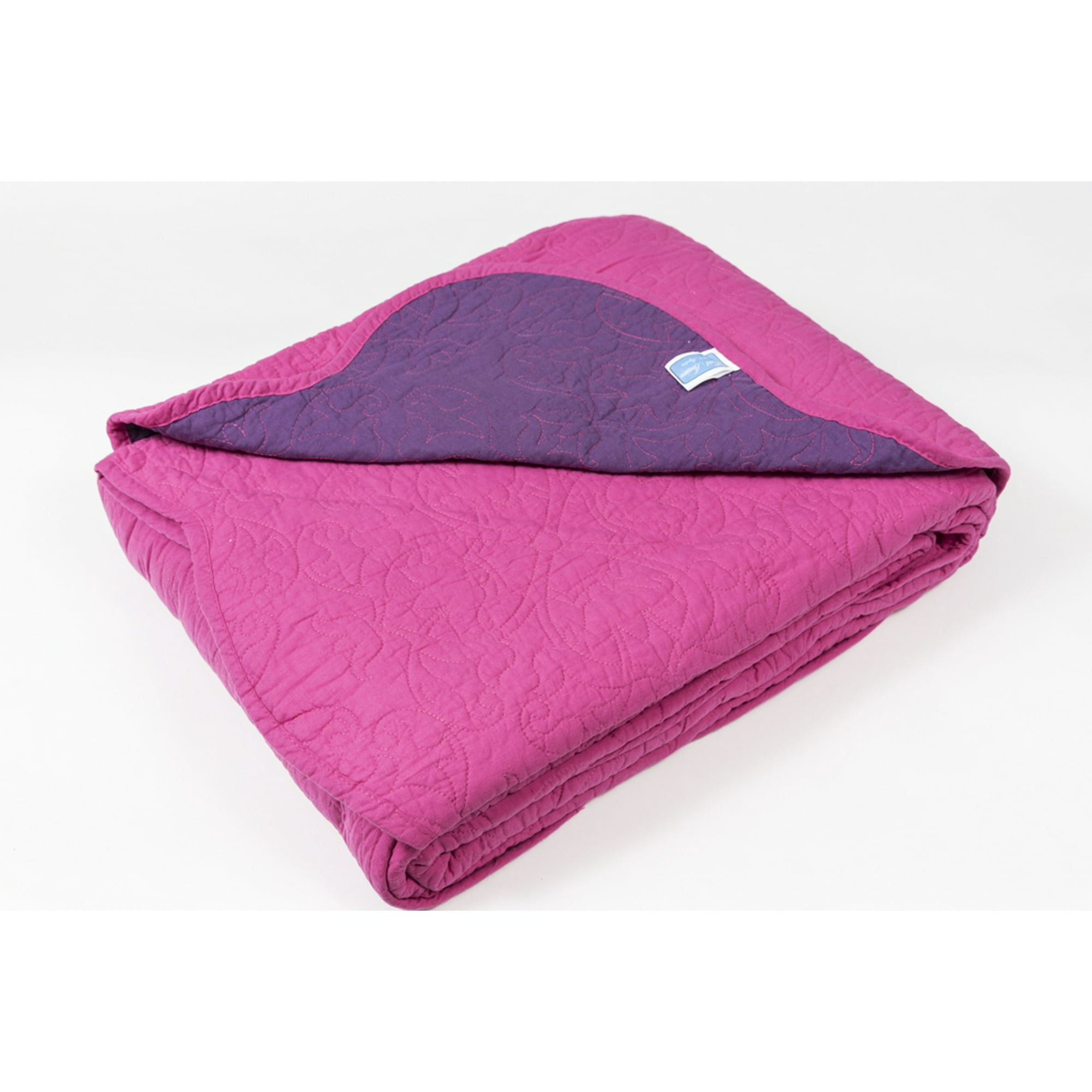 El Castillo - Quilt 100% Algodón Fucsia / Morado King