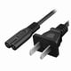thumbnail image 1 of Cable de alimentación AC, 2 clavijas, C8, 1,5 m, estándar, 2 ranuras para TV PS4 PS, 1 of 6