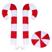 Magideal - Car Christmas Decorations Ornamento Vehículo Decoración Externa Peluche Creativo Instalación Fácil Adecuado Para Decoración Familiar Fiestas Navideñas Bastón De Caramelo De 44 Cm