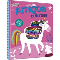 Zig-Zag - Libro Destellos Fantásticos - Amigos Brillantes / 10 Páginas De Cartón Troqueladas Con Lentejuelas Metalizadas, De 15,5 X 19,5 Cm. Tapa Cartoné Troquelada Con Lentejuelas Metalizadas.