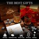 thumbnail image 5 of Set de regalo Whiskey Stones EXREIST con 2 vasos y bolsa, 5 of 8