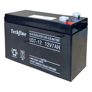 Techfine - Bateria Agm 12V 7Ah Ciclo Profundo Para Ups, Alarmas, Panel Solar, Motos