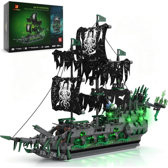 Barco Pirata JMBricklayer Flying Dutchman 1100 piezas LED