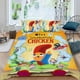 thumbnail image 2 of Pollo Interrumpido Conjunto de sábanas temático, trío de piezas, cómodo y amigable con la piel, diseño único, regalo de decoración para el hogar para familiares, amigos y fans,173cm *218cm, 2 of 6