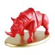 thumbnail image 3 of Escultura Animal Estatua De Rinoceronte Decoración Para Regalo De Inauguración De La Casa Versátil Rojo, 3 of 3