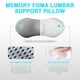 thumbnail image 3 of Almohada de apoyo lumbar Panduo para silla de oficina, viscoelástica, 3 of 7