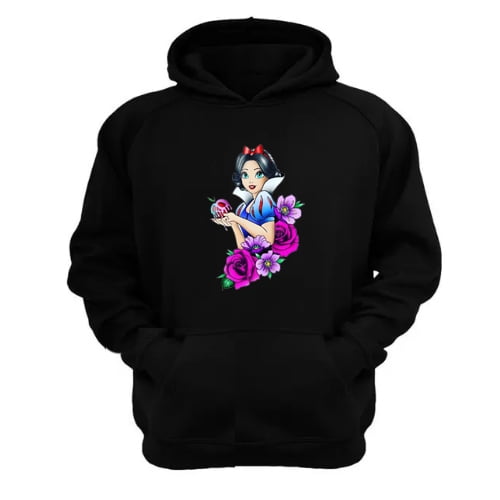 Genérico - Polerón Canguro Blanca Negro Talla L Unisex