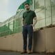 thumbnail image 3 of Pantalón de trabajo cargo gabardina cintura elásticada Azul, 3 of 8