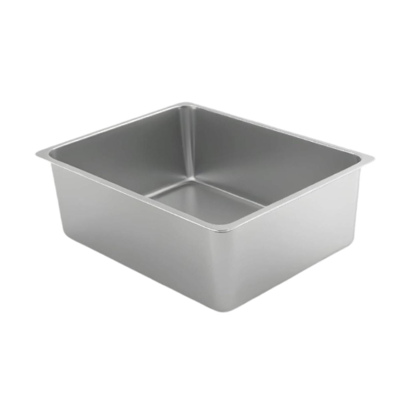 Caja De Arena De Acero Inoxidable Bandeja De Arena Portátil Para Gatos Inodoro Para Gatos Caja De Arena Para Gatos 60 Cm X 40 Cm X 15 Cm
