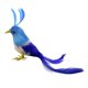 thumbnail image 2 of Pluma Artificial Realista Animal Mini Pájaro Jardín Estatuilla Cola Azul, 2 of 3
