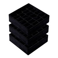 Bothyi - 3 Piezas Divisores Organizadores De Cajón De Ropa Interior De Calcetines Para Ropa Interior, Pañuelos, Negro