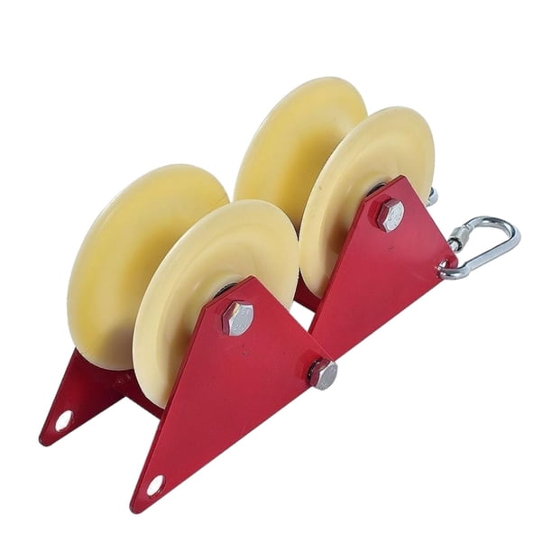 Polea de retracción de cuerda, polea de rueda con ranura, reducción de fricción, protector de desplazamiento, rueda de polea de cable para trabajos de Polea de 55 mm.