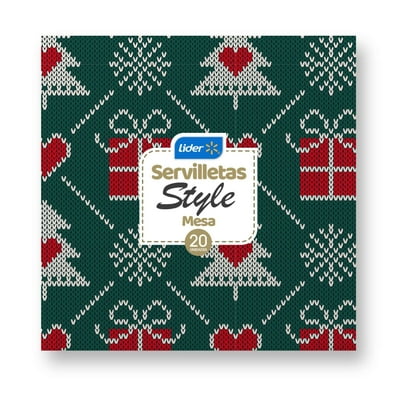 Servilleta Mesa Navidad 33X33 Cm 20 Un Lider