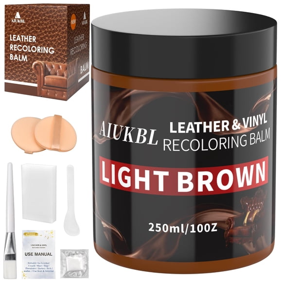 Bálsamo recolorante de cuero AIUKBL Leather Color Restoreer, marrón claro