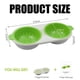 thumbnail image 5 of Escalfador de huevos doble para microondas, juego de 2 cavidades de silicona comestible con drenaje para huevos, color verde, 5 of 6
