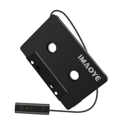 Magideal - Adaptador De Casete Bt, Receptor De Música Plug And Play, Conversión De Audio Práctica, Fácil De Usar, Receptor De Llamadas Manos Libres Para Coche