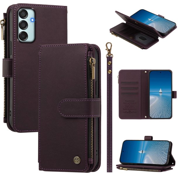 Funda Cartera Samsung Galaxy M15 5G con Soporte, Morado