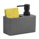 thumbnail image 5 of Dispensador de jabón líquido moderno y soporte de esponja con caja de almacenamiento práctico dispensador de jabón para fregadero de cocina multiusos , GRIS, 5 of 5