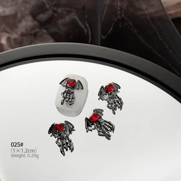 Personalized Nail Art Accessories Not Easy To Break Alloy Nail Art Crow Heart Cross Health & Beauty Cross Nail Art Jewelry
