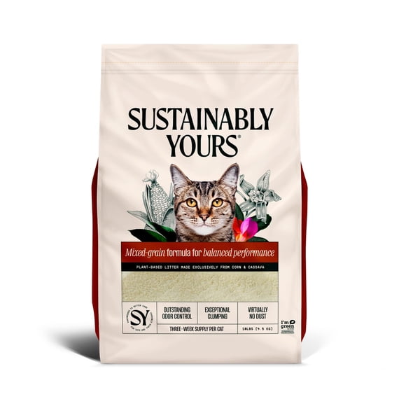 Arena para gatos Sustainably Yours, fórmula de granos mixtos, 4,54 kg
