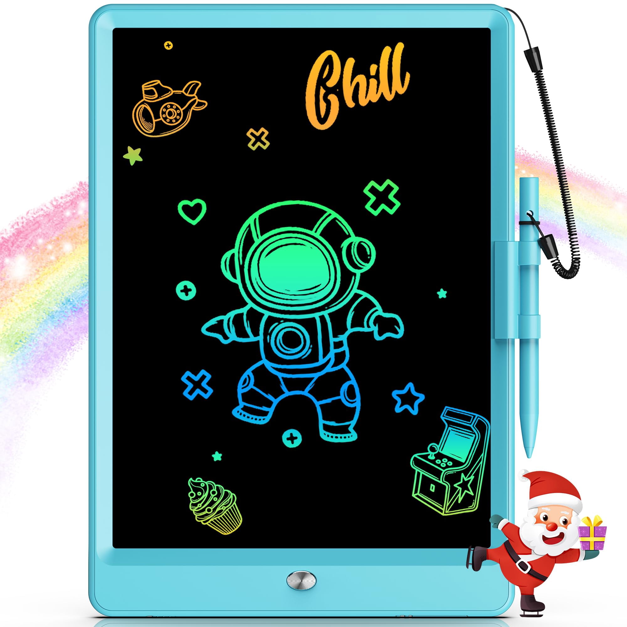 Tableta De Escritura Lcd Bravokids Doodle Board De 10 Pulgadas, Azul