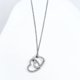 thumbnail image 4 of Collar Unión Forever, Plata 925 Y Circonitas Pavé, Corazón Plateado, 4 of 4