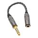 thumbnail image 4 of Cable adaptador Cable de audio Adaptador Cable de extensión para auriculares Cable fácil de usar Núcleo de cobre plateado para amantes de la música Gris, 4 of 5