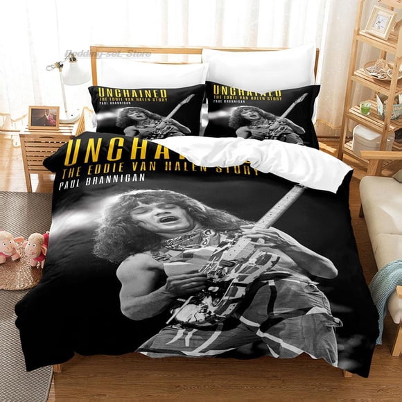 Eddie Van Halen Bedding Set Bed Set Aldult Kid Bedroom Duvetcover Sets Cool Hip Hop