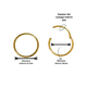 thumbnail image 2 of Argollas Clicker 10mm 20g Acero Quirurgico Chapadas En Oro 18k, 2 of 3
